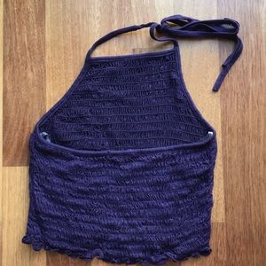 Purple smocked Halter top